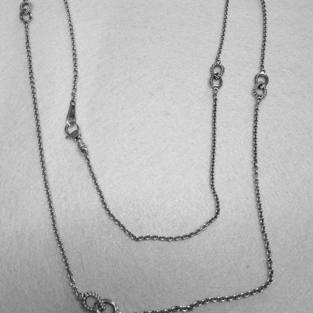 Lagos Caviar Elegant 925 Silver Chain Necklace